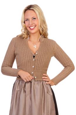 Spieth & Wensky Trachten Strickjacke - PFIFF, Taupe, XS