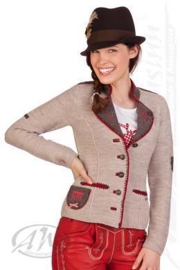 Spieth & Wensky Trachten Strickjacke - SCHWAIG, Natur, XS