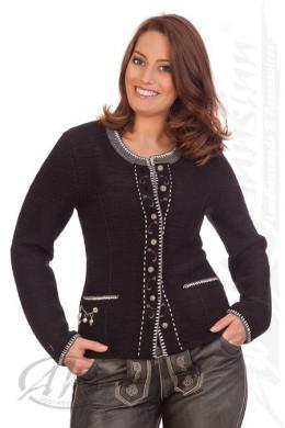 Spieth & Wensky Trachten Strickjacke - TANGO, Schwarz, XS
