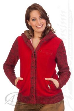 Spieth & Wensky Trachten Strickjacke - TRÜFFEL, Rot, 34