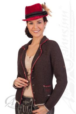 Spieth & Wensky Trachten Strickjacke - WERONIKA, Dunkelbraun, XS