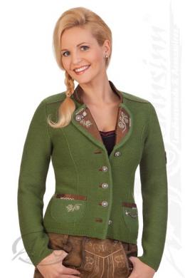 Spieth & Wensky Trachten Strickjacke - WONNE, Grasgrün, XS