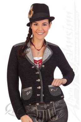 Spieth & Wensky Trachten Strickjacke - WONNE, Schwarz, XS