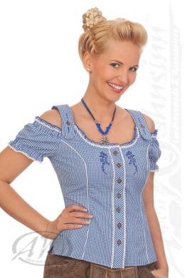 Spieth & Wensky Trachtenbluse - AKELEI, Blau, 48