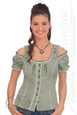Spieth & Wensky Trachtenbluse - AKELEI, Grün, 40