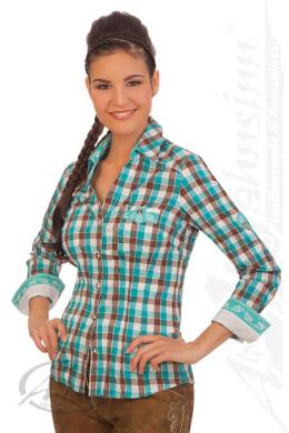 Spieth & Wensky Trachtenbluse - AUE, Petrol, 34