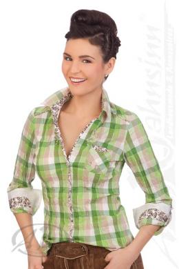 Spieth & Wensky Trachtenbluse - BEAT, Grün, 46