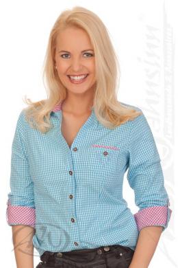Spieth & Wensky Trachtenbluse - DUBAI, Türkis, 48