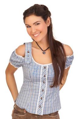 Spieth & Wensky Trachtenbluse - EUPEN, Blau, 52