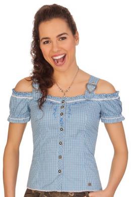 Spieth & Wensky Trachtenbluse - GALANTA, Blau, 44