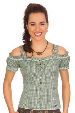 Spieth & Wensky Trachtenbluse - GALANTA, Grün, 46