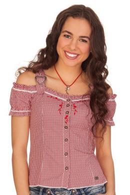 Spieth & Wensky Trachtenbluse - GALANTA, Rot, 34