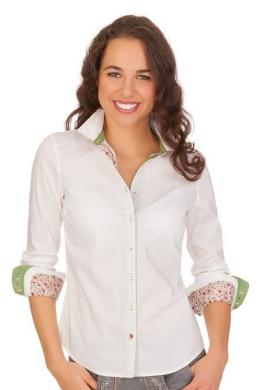 Spieth & Wensky Trachtenbluse - GEISLING, Oliv, 42