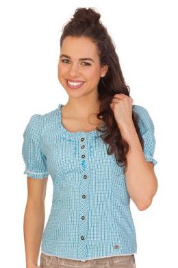 Spieth & Wensky Trachtenbluse - GRAFENAU, Aqua, 42