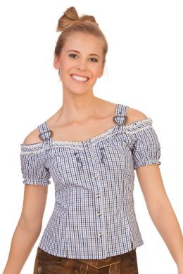 Spieth & Wensky Trachtenbluse - KARIBIK, Blau, 36