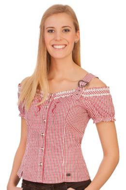 Spieth & Wensky Trachtenbluse - KARIBIK, Rot, 52