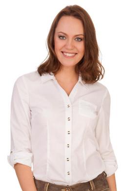 Spieth & Wensky Trachtenbluse - KONGO, Weiß, 36