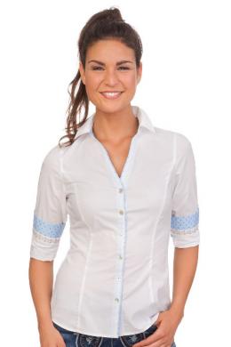 Spieth & Wensky Trachtenbluse - MARLEY, Hellblau, 54