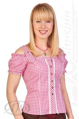 Spieth & Wensky Trachtenbluse - PILLA, Beere, 40