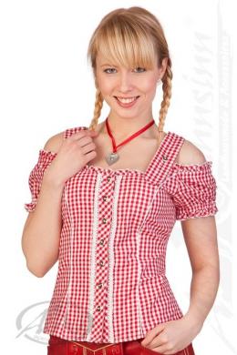Spieth & Wensky Trachtenbluse - PILLA, Rot, 40