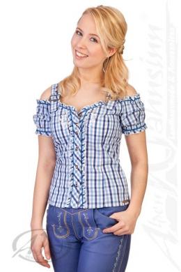 Spieth & Wensky Trachtenbluse - PLOCHINGEN, Blau, 34