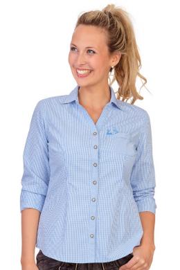 Spieth & Wensky Trachtenbluse - PÜNKTCHEN, Hellblau, 32