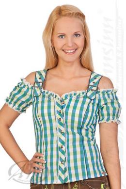 Spieth & Wensky Trachtenbluse - RAMMINGEN, Azurblau, 46