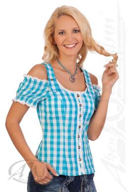 Spieth & Wensky Trachtenbluse - SIERRA, Türkis, 40