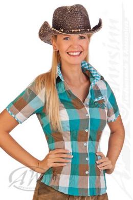Spieth & Wensky Trachtenbluse - SIMMY, Aqua, 54