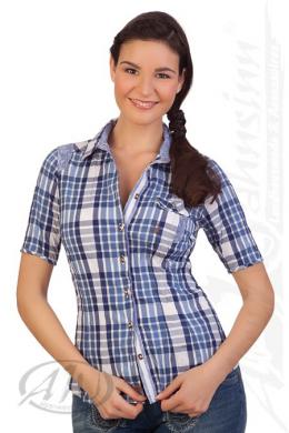 Spieth & Wensky Trachtenbluse - WICKE, Blau, 46