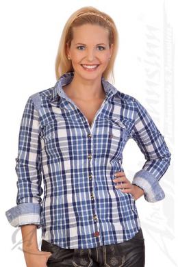Spieth & Wensky Trachtenbluse - WICKE LA, Blau, 46