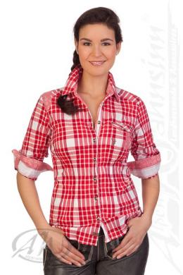 Spieth & Wensky Trachtenbluse - WICKE LA, Rot, 52