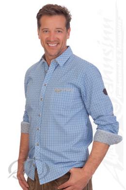 Spieth & Wensky Trachtenhemd - ALBERICH, Blau, 37/38 (S)