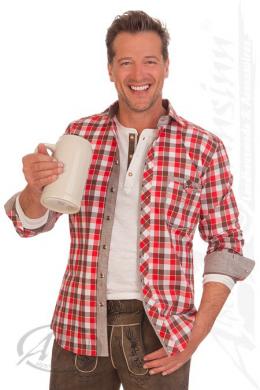 Spieth & Wensky Trachtenhemd - ALOIS, Rot, 41/42 (L)