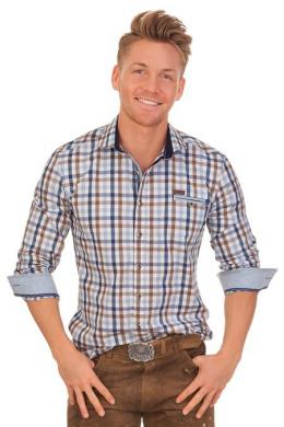 Spieth & Wensky Trachtenhemd, Blau, 35/36 (XS)