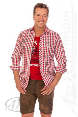 Spieth & Wensky Trachtenhemd - DANIEL, Rot, 45/46 (XXL)