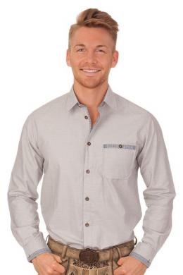 Spieth & Wensky Trachtenhemd - ECKART, Grau, 41/42 (L)