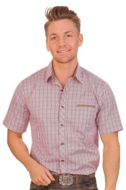 Spieth & Wensky Trachtenhemd - EMIRAT, Beere, 47/48 (XXXL)
