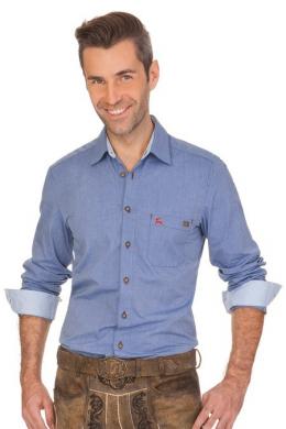 Spieth & Wensky Trachtenhemd - FILSEN, Blau, 39/40 (M)