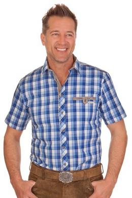 Spieth & Wensky Trachtenhemd - FREDDY, Blau, 47/48 (XXXL)