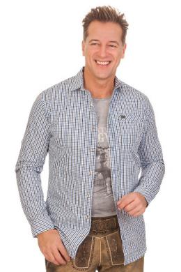 Spieth & Wensky Trachtenhemd - KANU, Blau, 43/44 (XL)