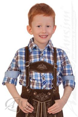 Spieth & Wensky Trachtenhemd Kind - Ki-H043 - WICKY, Blau, 146/152