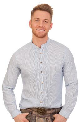 Spieth & Wensky Trachtenhemd - KRAFT, Blau, 43/44 (XL)