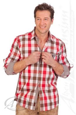 Spieth & Wensky Trachtenhemd - PARSBERG, Rot, 49/50 (4XL)
