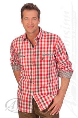 Spieth & Wensky Trachtenhemd - SANTORIN, Rot, 45/46 (XXL)