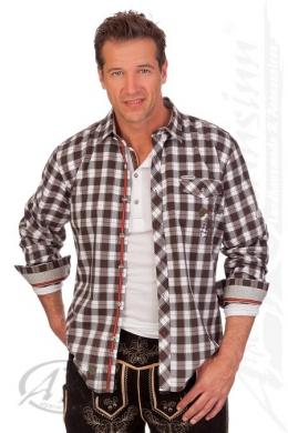 Spieth & Wensky Trachtenhemd - STERZING, Anthrazit, 41/42 (L)