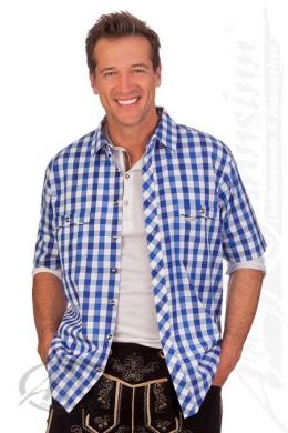 Spieth & Wensky Trachtenhemd - STRAUBING, Blau, 45/46 (XXL)