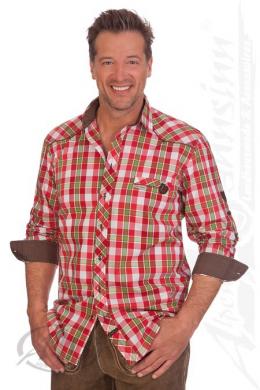 Spieth & Wensky Trachtenhemd - WALES, Rot, 49/50 (4XL)
