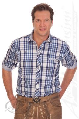 Spieth & Wensky Trachtenhemd - WALTER LA, Blau, 39/40 (M)