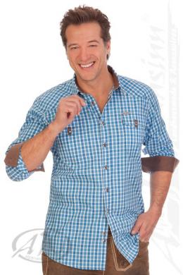 Spieth & Wensky Trachtenhemd - WASHINGTON, Blau, 43/44 (XL)